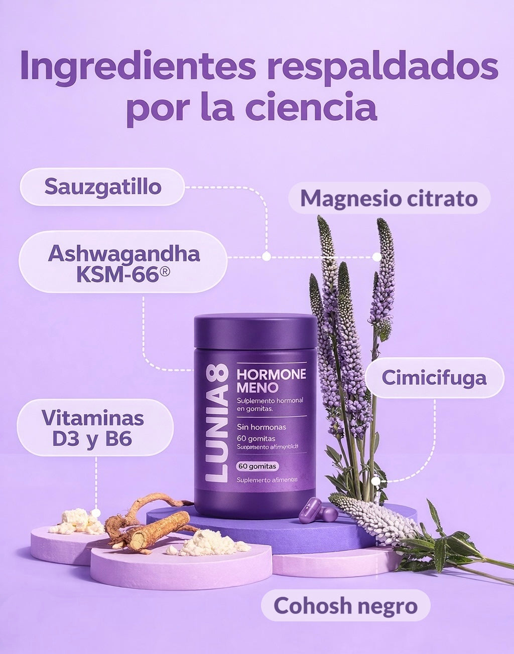 Lunia8 Hormone Meno ®️ - Equilibrio Hormonal para síntomas de Menopausia